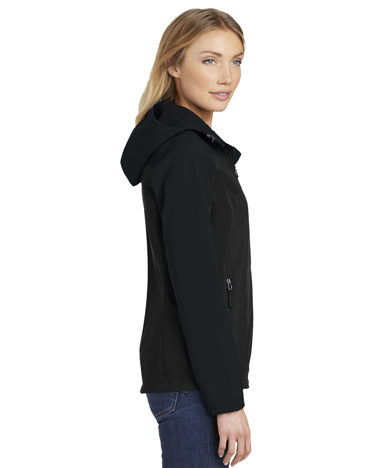 Port Authority L335 Women's Hooded Core Soft Shell Jacket view 3
