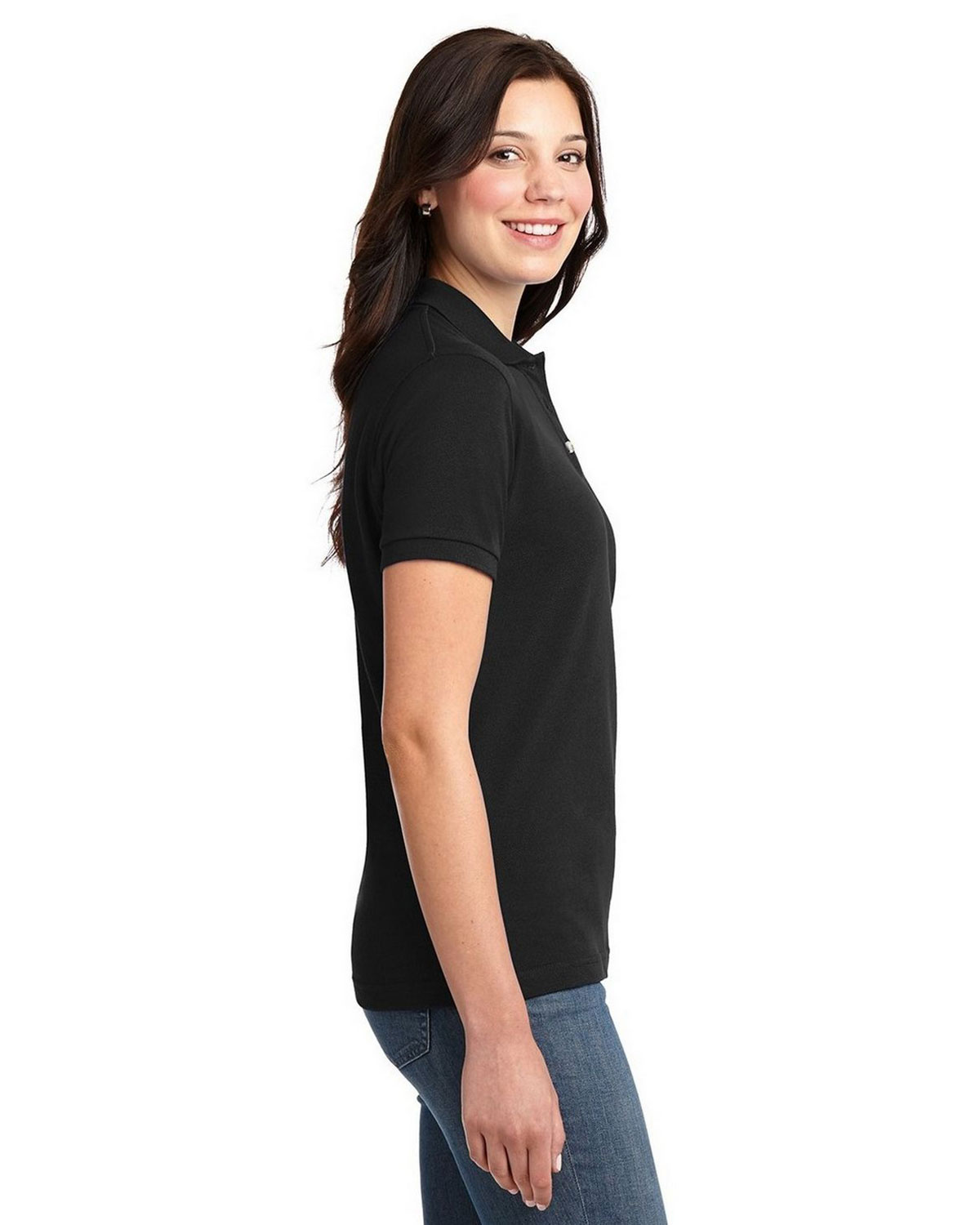 Port Authority L420 Women's Heavyweight Cotton Pique Polo view 3