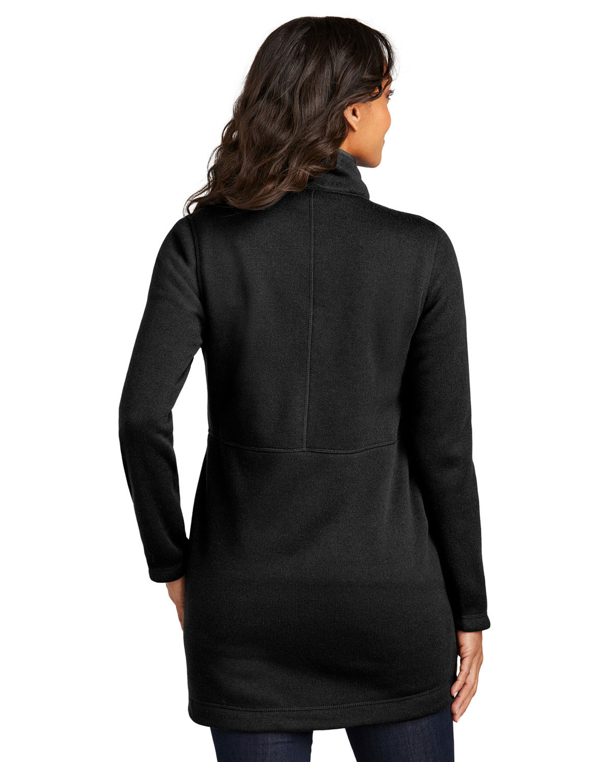 Port Authority L425 Women's Arc Sweater Fleece Long Jacket view 2