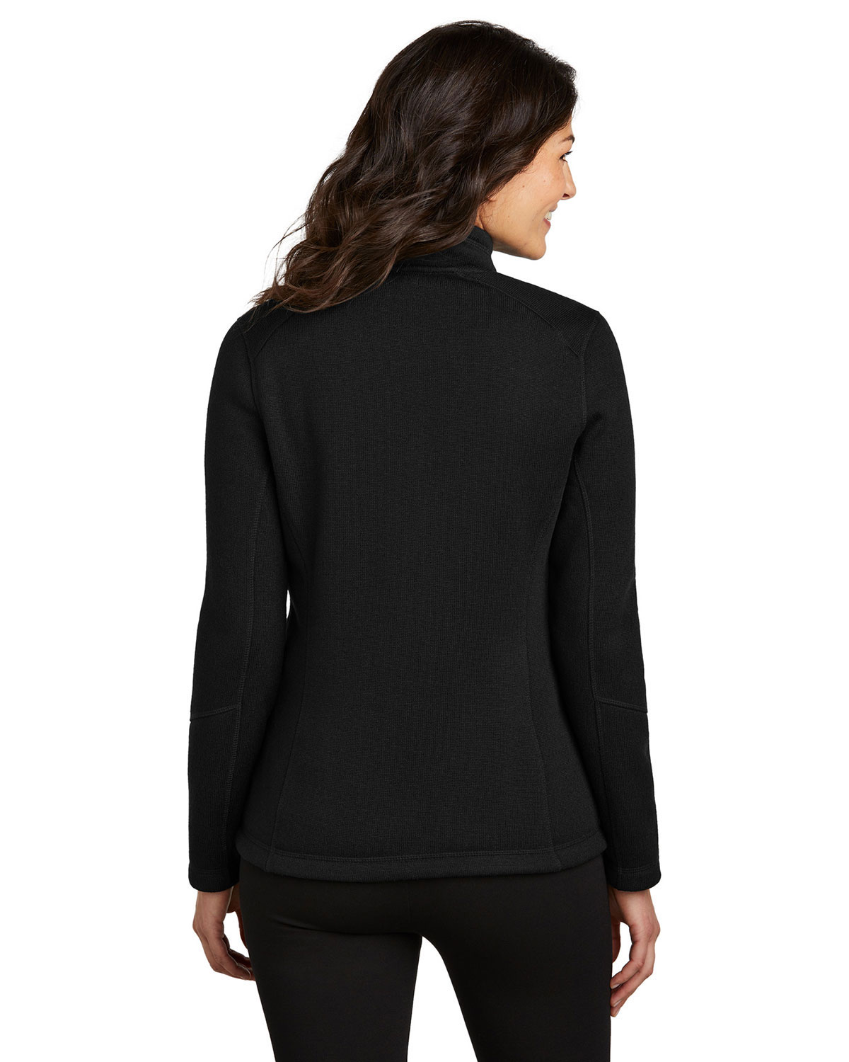 Port Authority L428 Women's Arc Sweater Fleece Jacket view 2