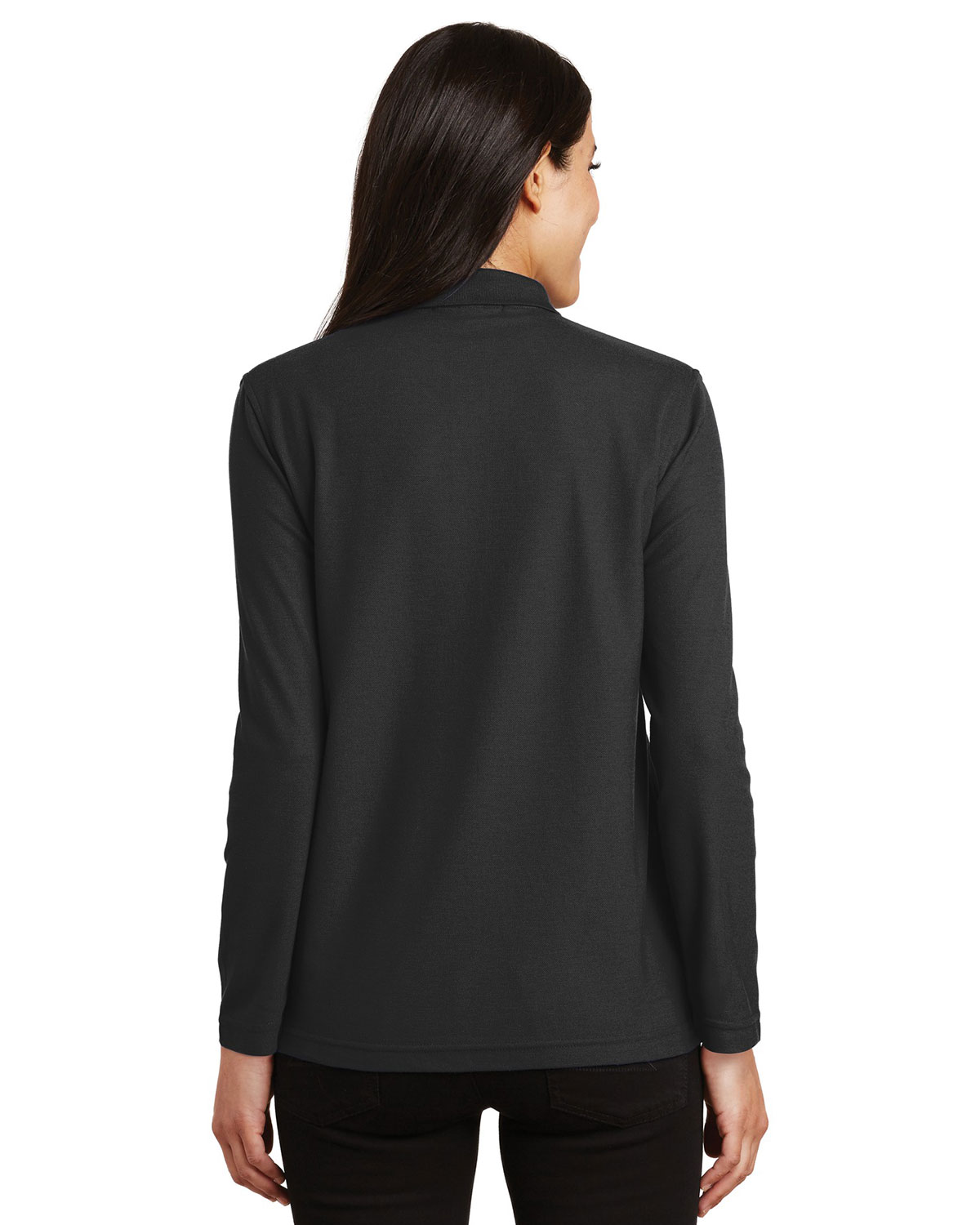 Port Authority L500LS Women's Silk Touch Long Sleeve Polo view 2