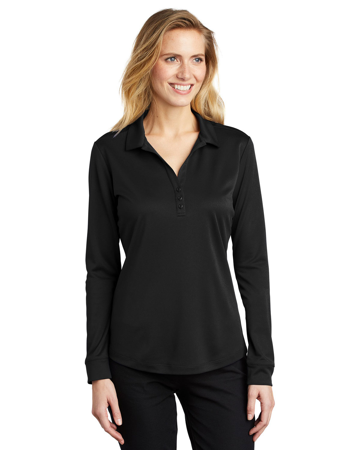 Port Authority L540LS Women's Silk Touch Performance Long Sleeve Polo