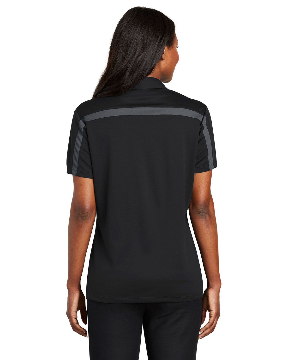 Port Authority L547 Women's Silk Touch Performance Colorblock Stripe Polo view 2