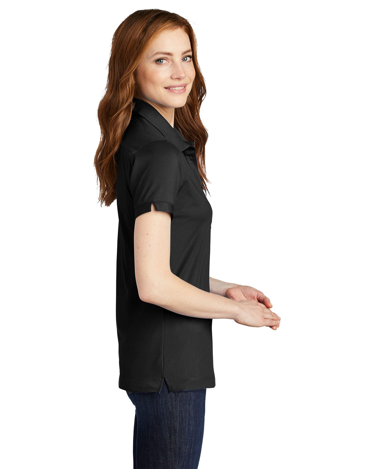 Port Authority L555 Women's Stretch Pique Polo view 3