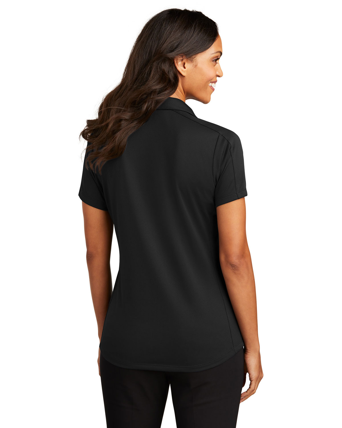 Port Authority L569 Women's Diamond Jacquard Polo view 2