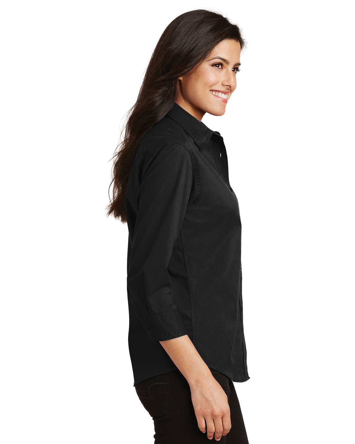 Port Authority L612 Women's 3/4-Sleeve Easy Care Shirt view 3