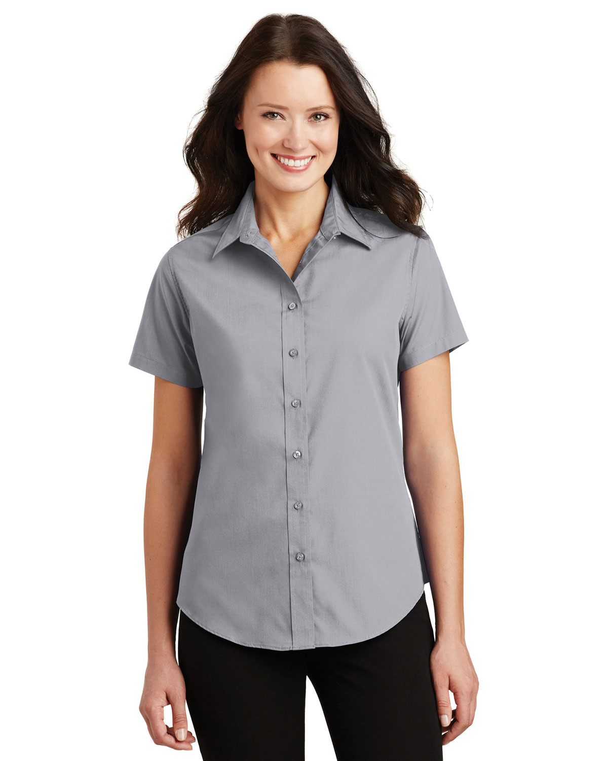 Port Authority L633 Women Short-Sleeve Value Poplin Shirt | GotApparel.com