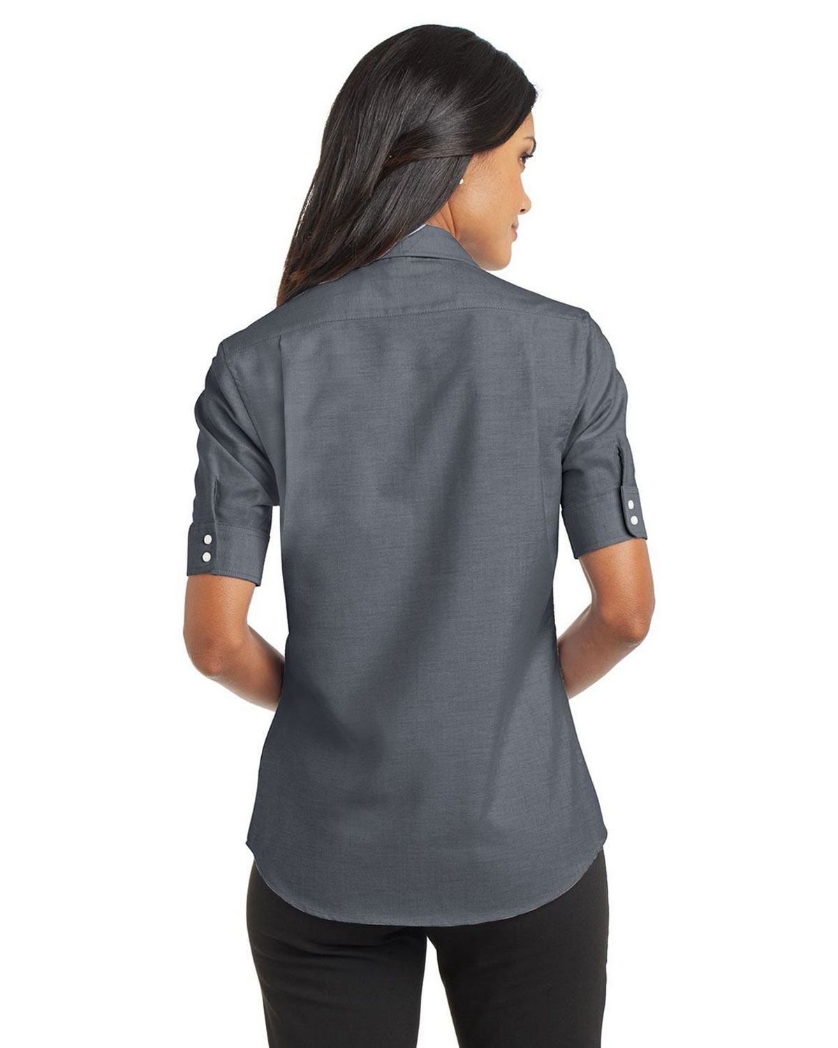Port Authority L659 Women's Short Sleeve SuperPro Oxford Shirt view 2