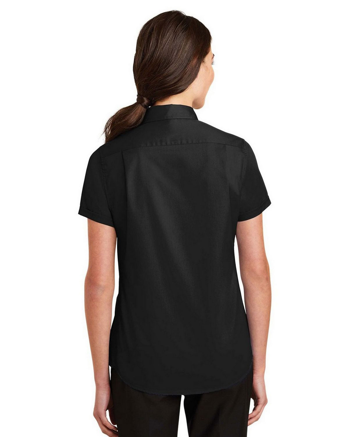 Port Authority L664 Women's Short Sleeve SuperPro Twill Shirt view 2