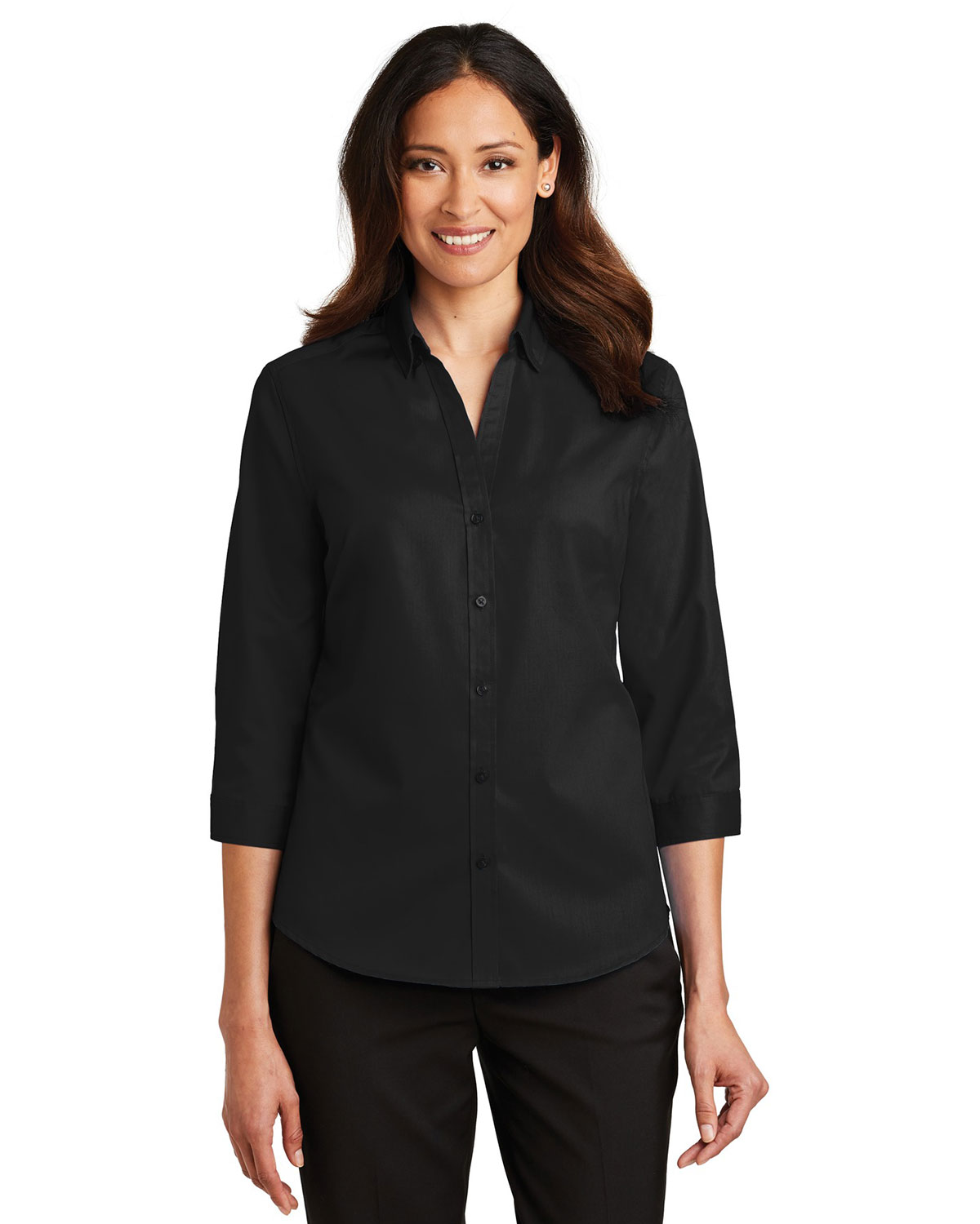 Port Authority L665 Women's 3/4-Sleeve SuperPro Twill Shirt