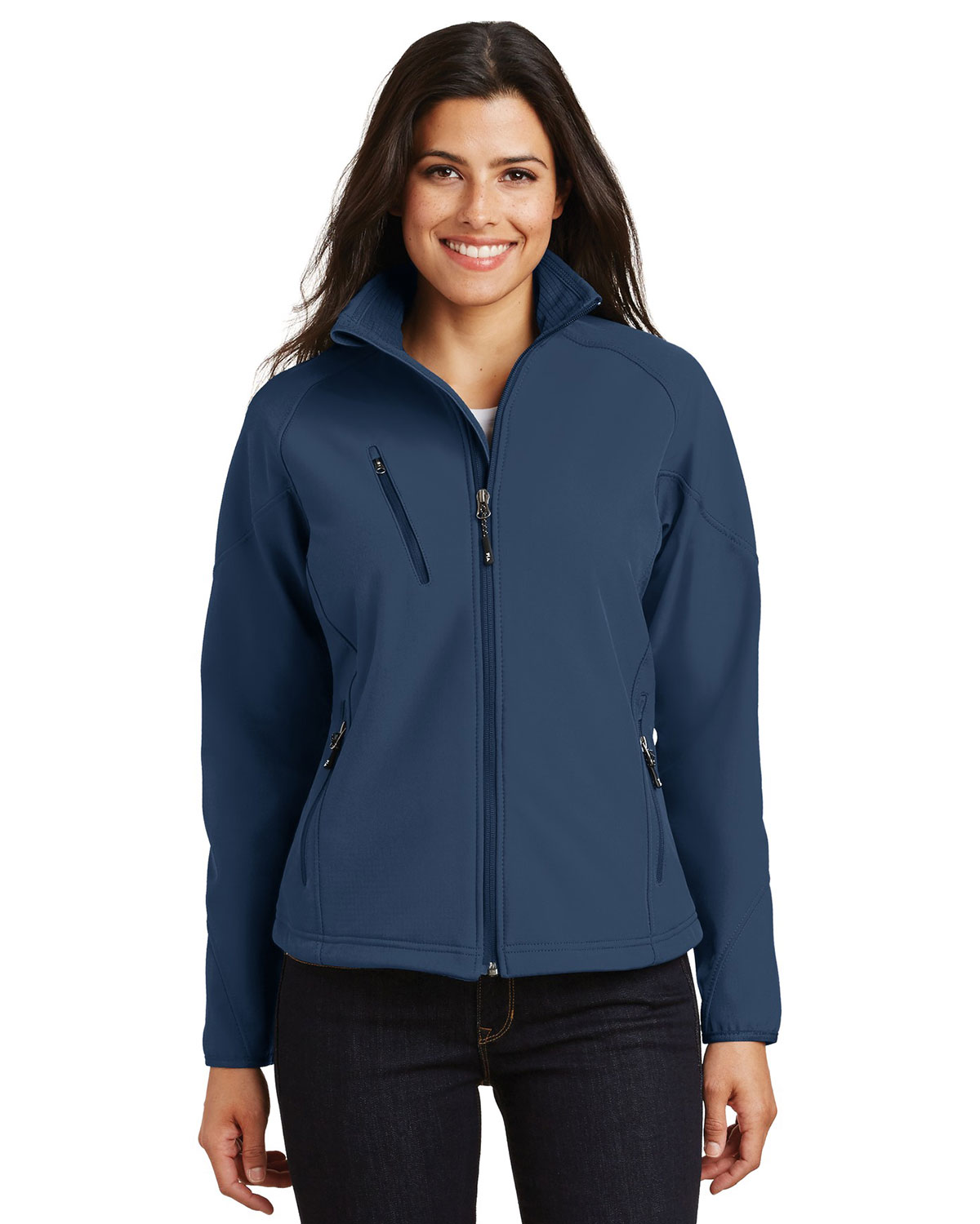 Port Authority L705 Women Textured Soft Shell Jacket | GotApparel.com