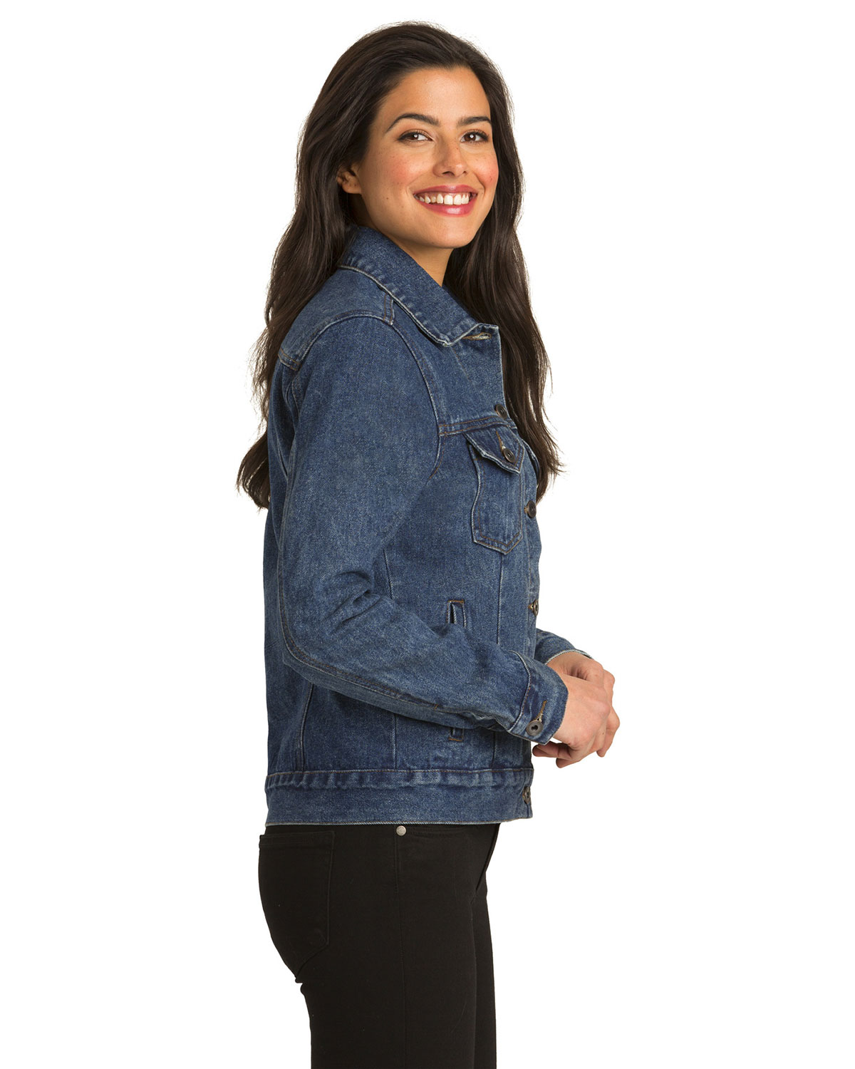 Port Authority L7620 Women's Denim Jacket view 3