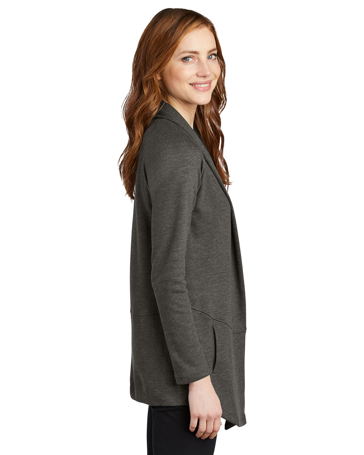 Port Authority L807 Women's Interlock Cardigan view 3