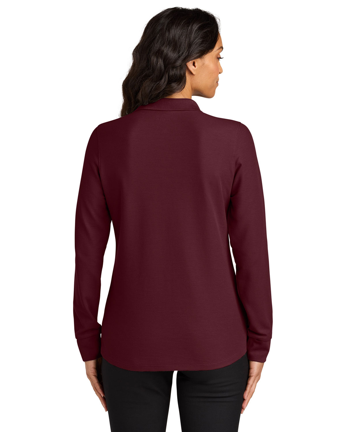 Port Authority LK200LS Women's Wearever Signature Pique Long Sleeve Polo view 2