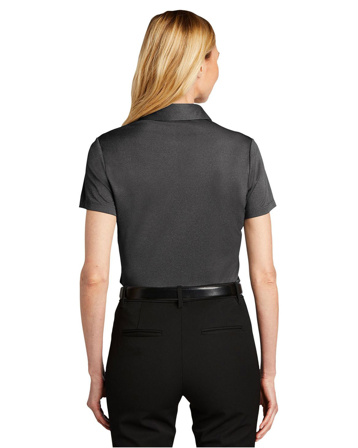 Port Authority LK542 Women's Heathered Silk Touch Performance Polo view 2