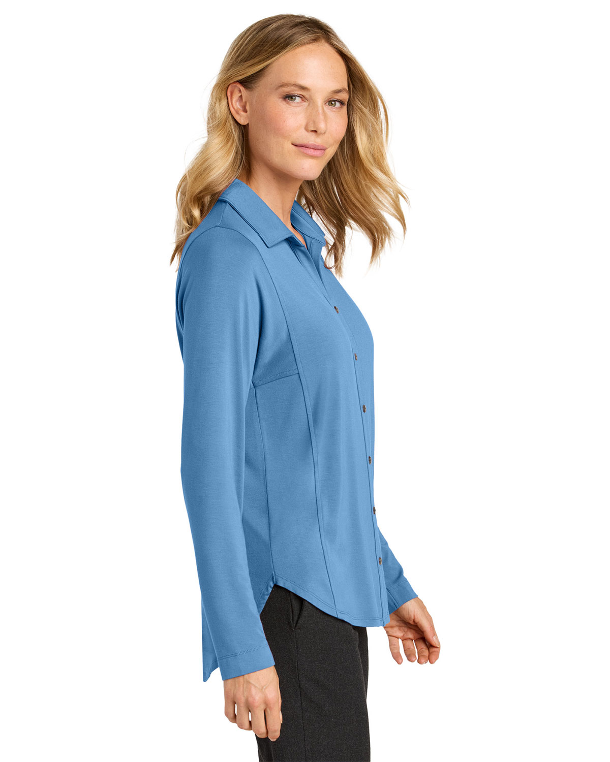 Port Authority LK5602 Women's Luxe Knit Button Tunic view 3