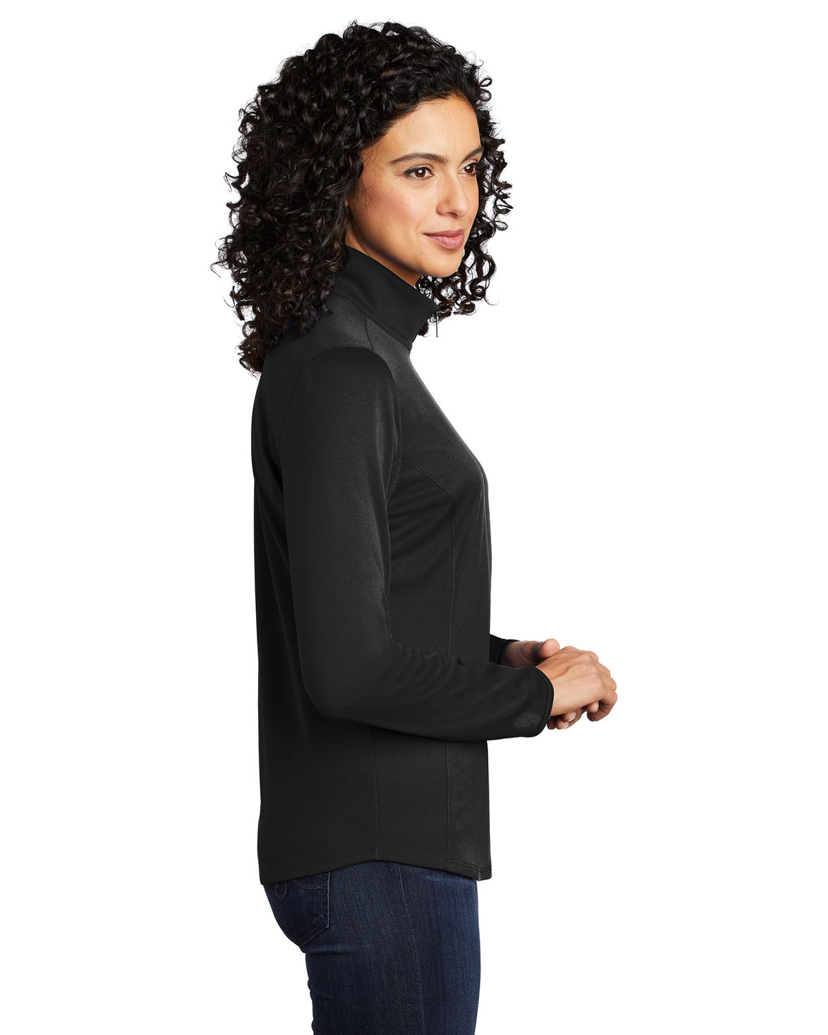 Port Authority LK584 Women's Silk Touch Performance 1/4-Zip view 3