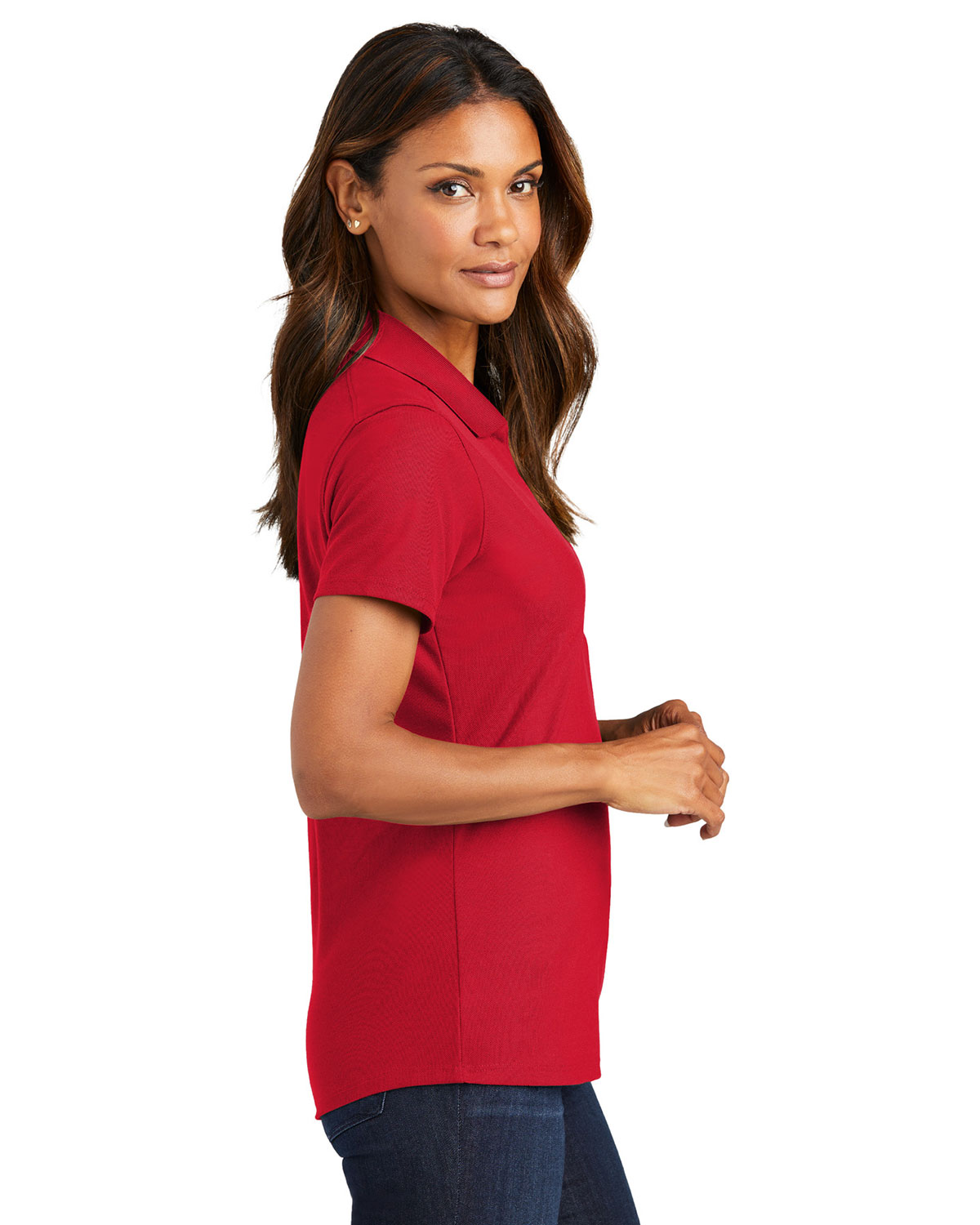 Port Authority LK600 Women's EZPerformance Pique Polo view 3