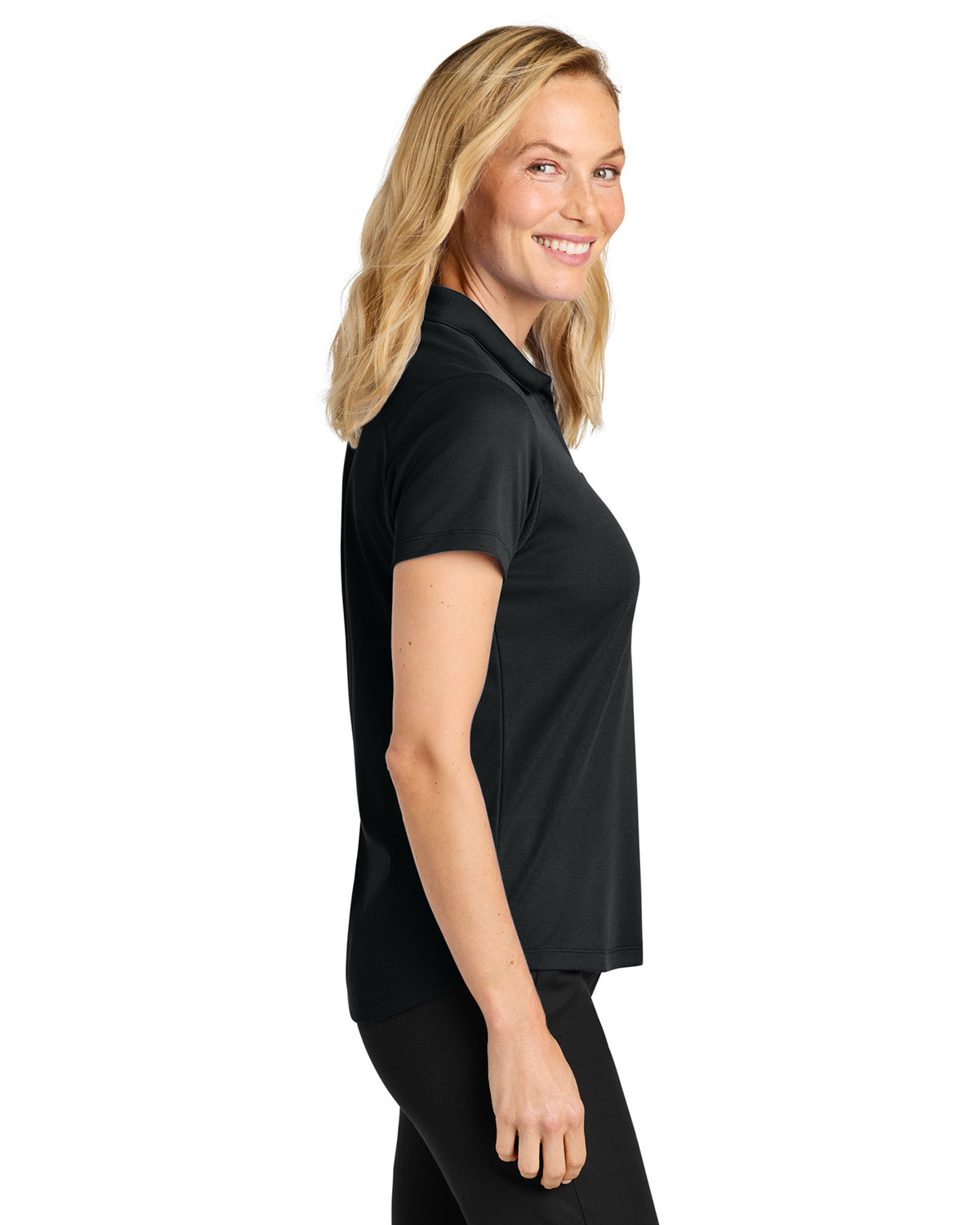 Port Authority LK620 Women's Plaited Pique Polo view 3