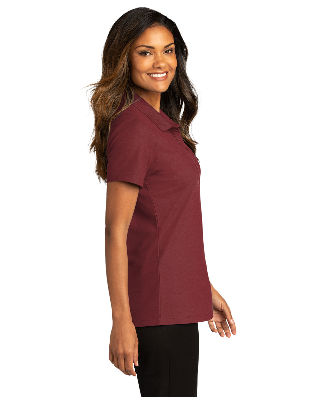 Port Authority LK810 Women's SuperPro React Polo view 3