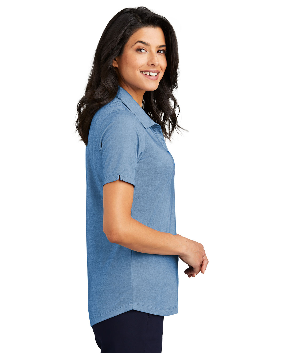 Port Authority LK830 Women's Fine Pique Blend Polo view 3