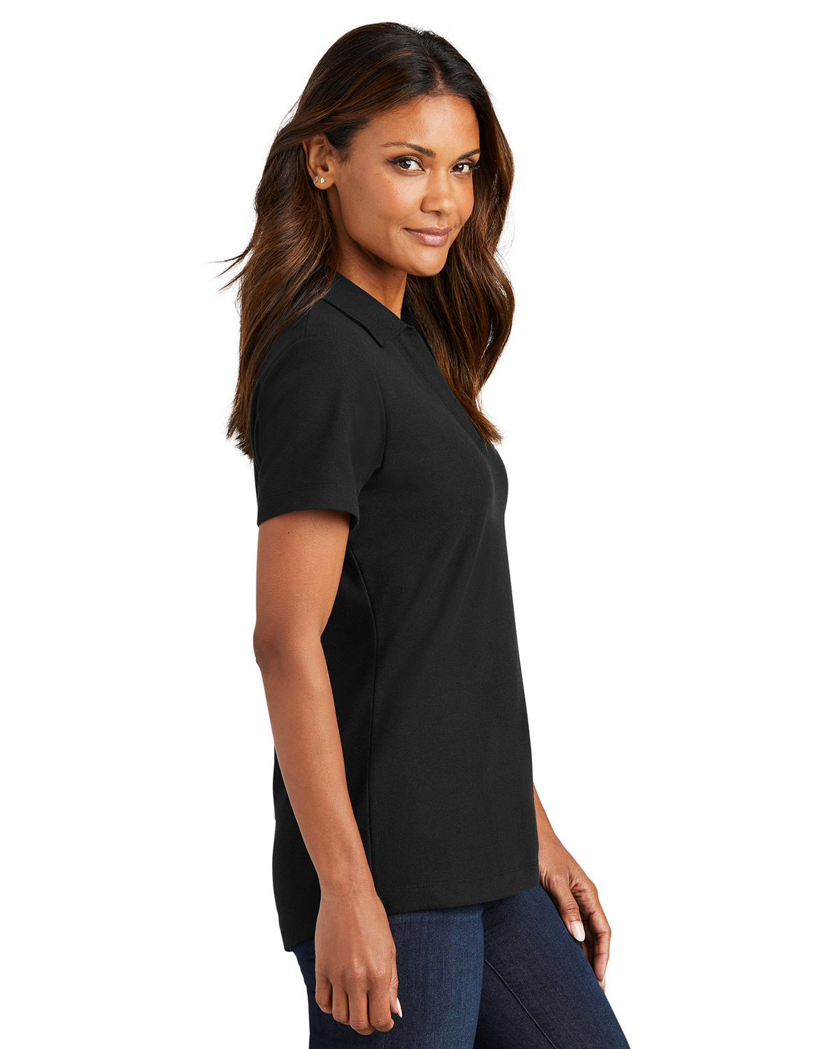 Port Authority LK867 Women's C-FREE Cotton Blend Pique Polo view 3