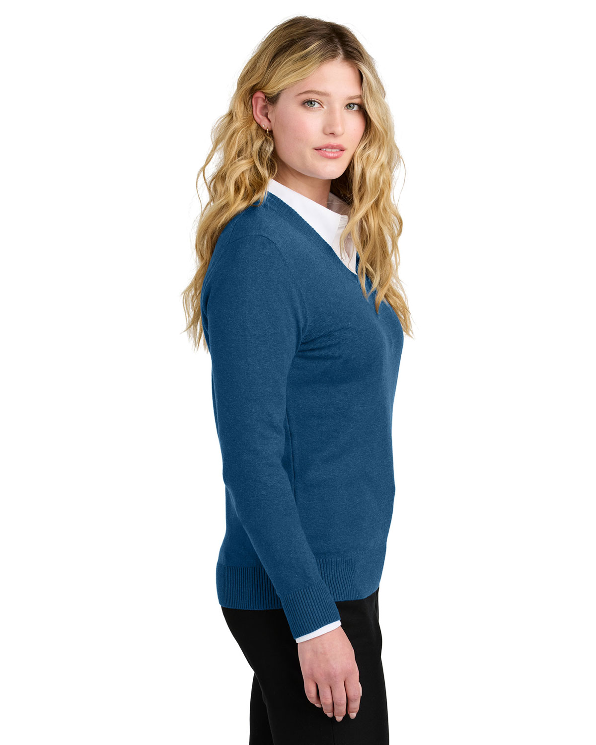 Port Authority LSW2850 Women's Easy Care V-Neck Sweater view 3
