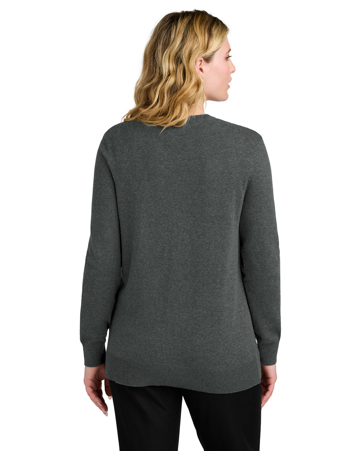 Port Authority LSW4150 Women's Easy Care Button-Up Cardigan Sweater view 2