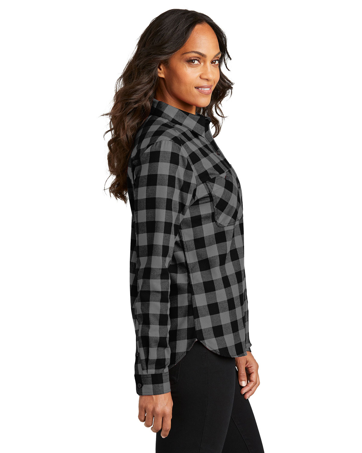 Port Authority LW669 Women's Plaid Flannel Shirt view 3