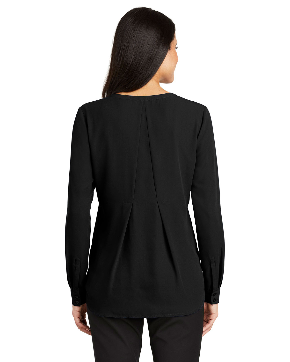 Port Authority LW700 Women's Long Sleeve Button-Front Blouse view 2