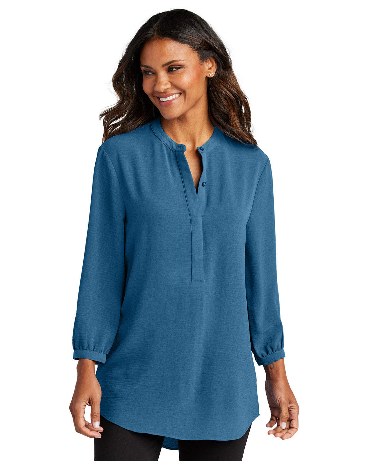 Port Authority LW713 Women's 3/4-Sleeve Textured Crepe Tunic