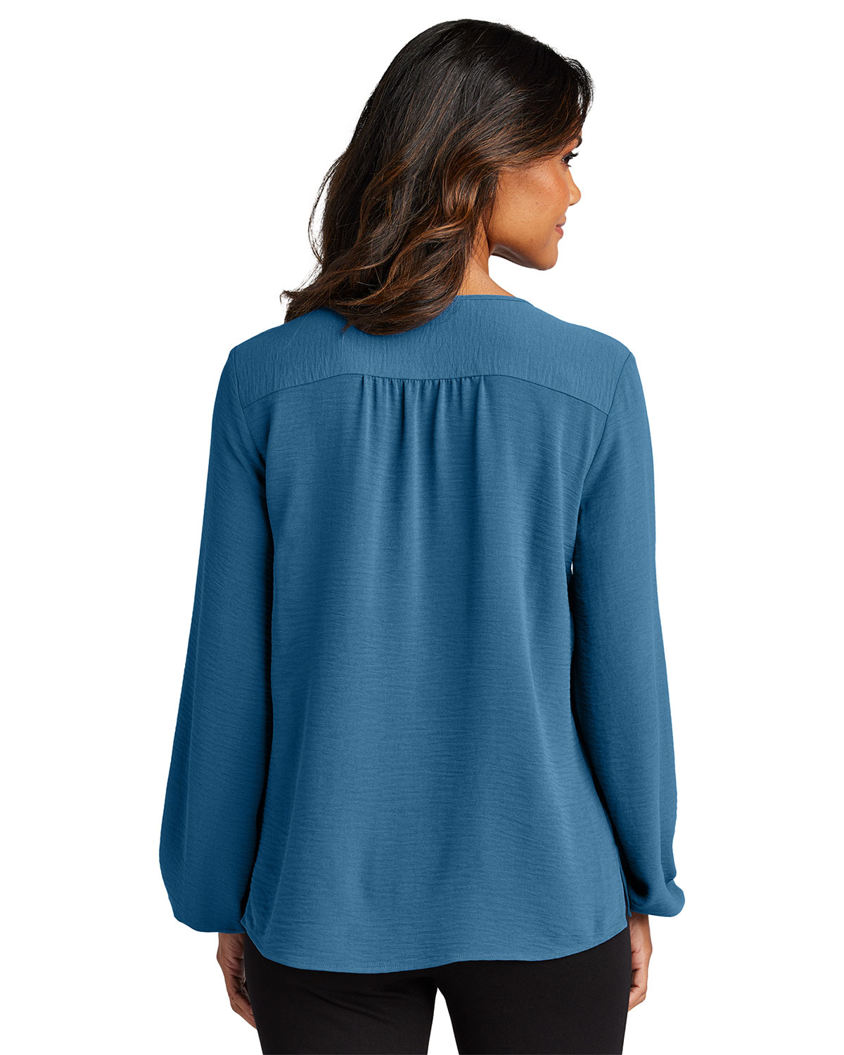 Port Authority LW714 Women's Textured Crepe Blouse view 2
