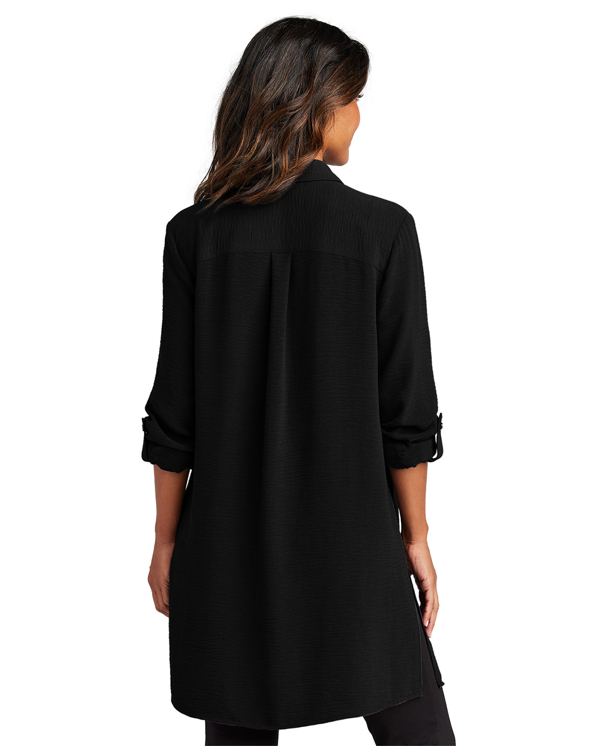 Port Authority LW715 Women's Textured Crepe Long Tunic view 2