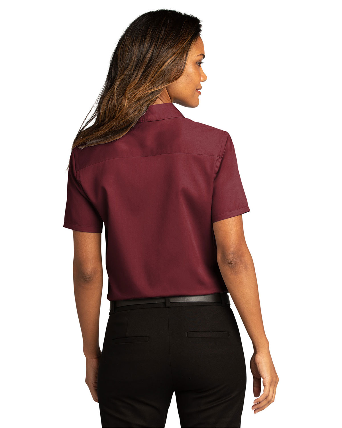 Port Authority LW809 Women's Short Sleeve SuperPro React Twill Shirt view 2