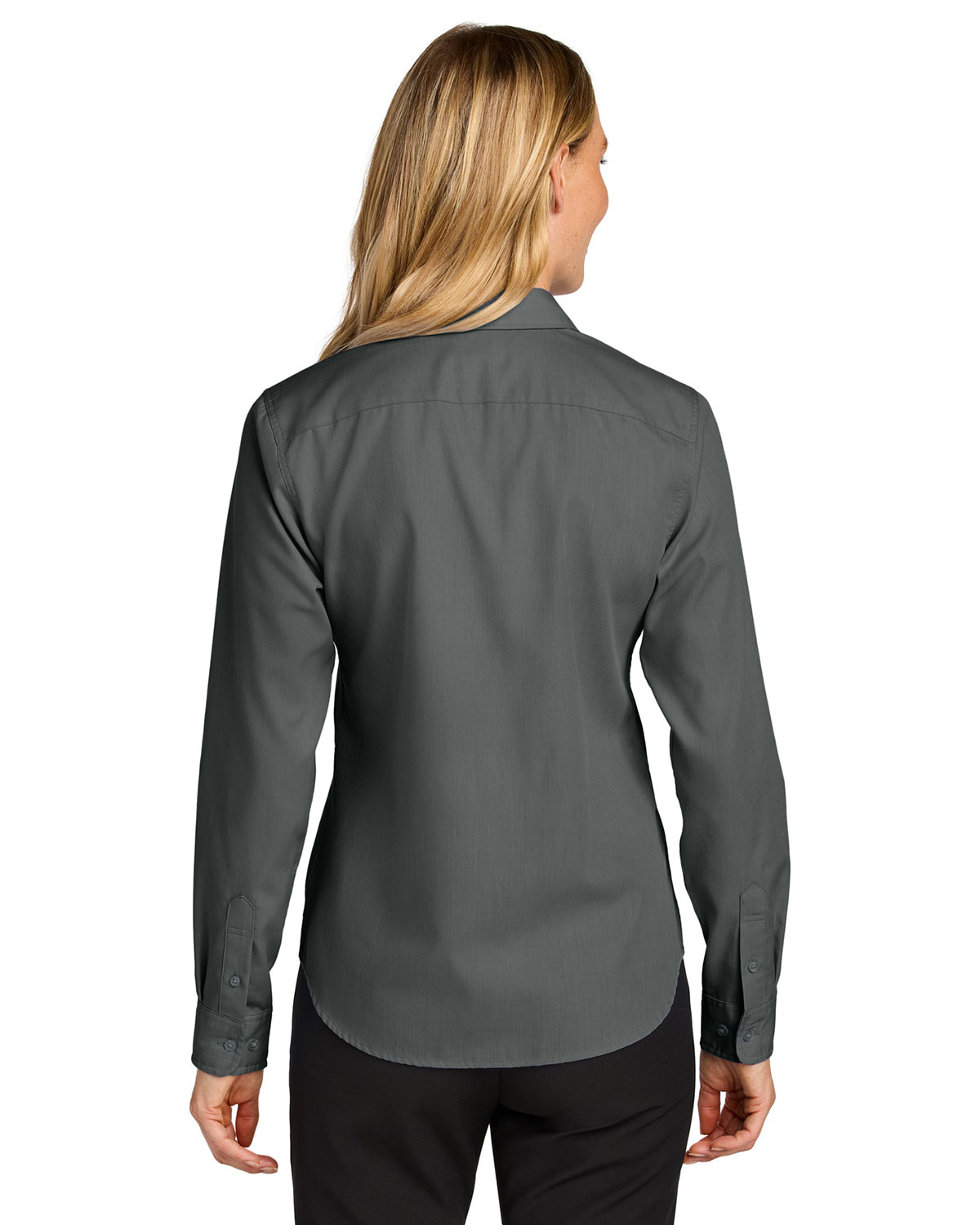 Port Authority LW816 Women's Long Sleeve Nailhead Easy Care Shirt view 2