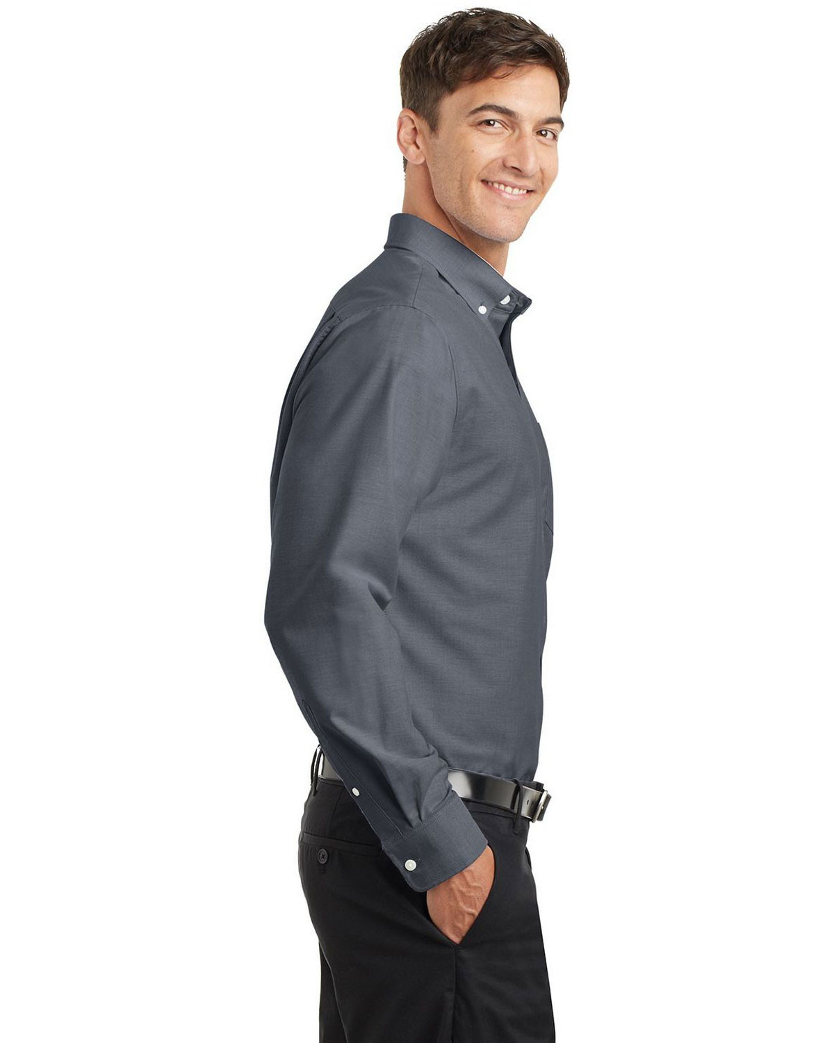 Port Authority S658 SuperPro Oxford Shirt view 3