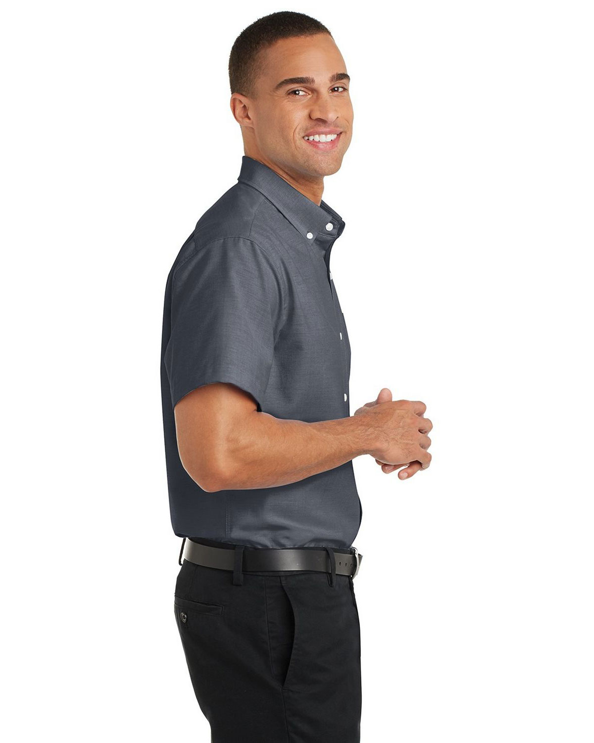 Port Authority S659 Short Sleeve SuperPro Oxford Shirt view 3