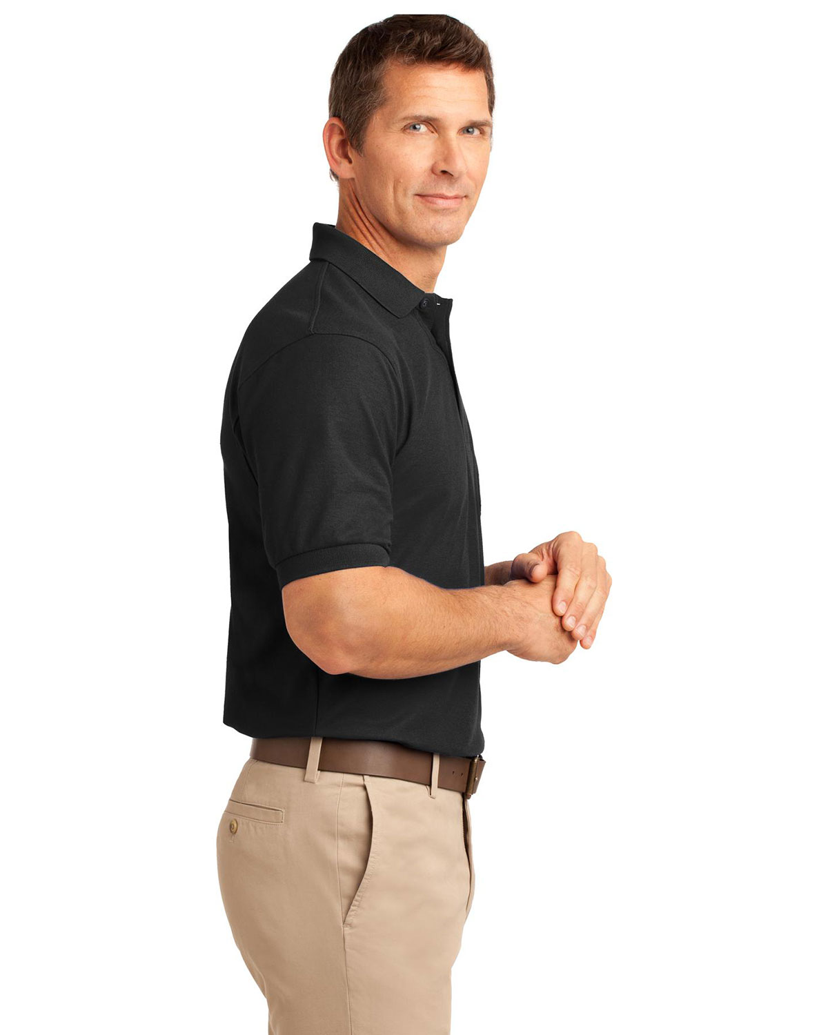 Port Authority TLK500P Tall Silk Touch Polo with Pocket view 3