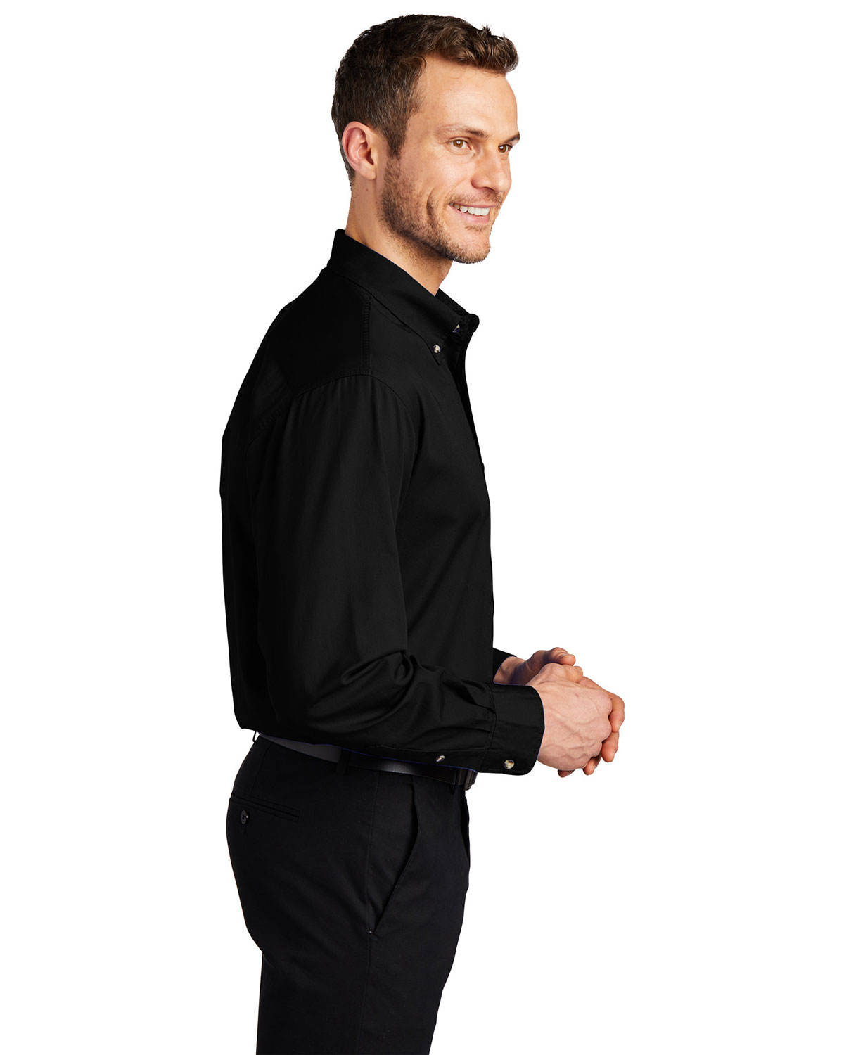 Port Authority TLS600T Tall Long Sleeve Twill Shirt view 3