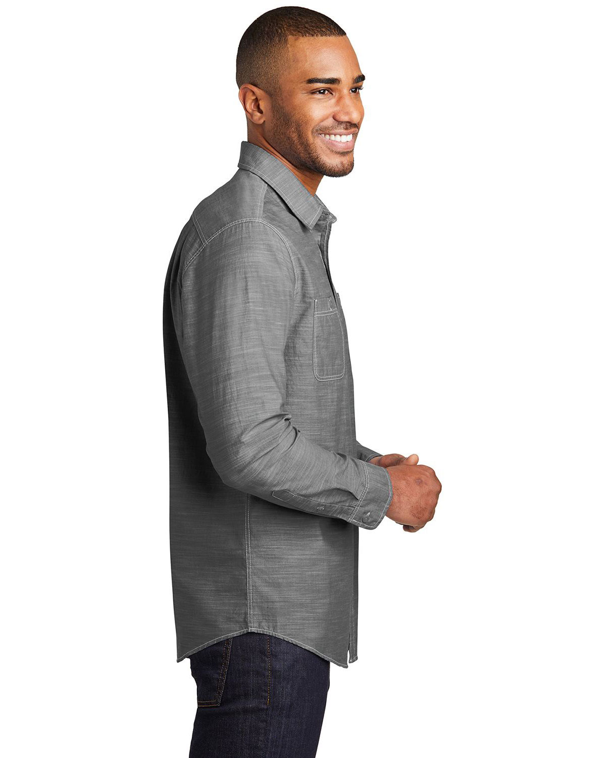 Port Authority W380 Slub Chambray Shirt view 3