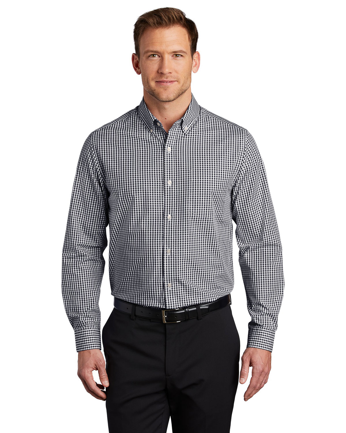 Port Authority W644 Broadcloth Gingham Easy Care Shirt