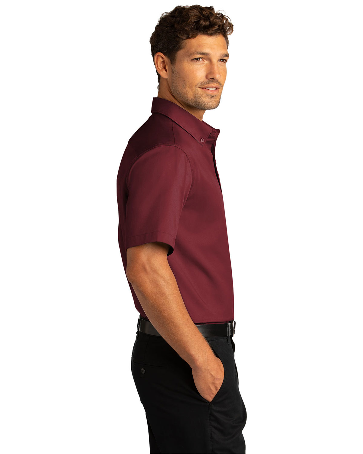 Port Authority W809 Short Sleeve SuperPro React Twill Shirt view 3
