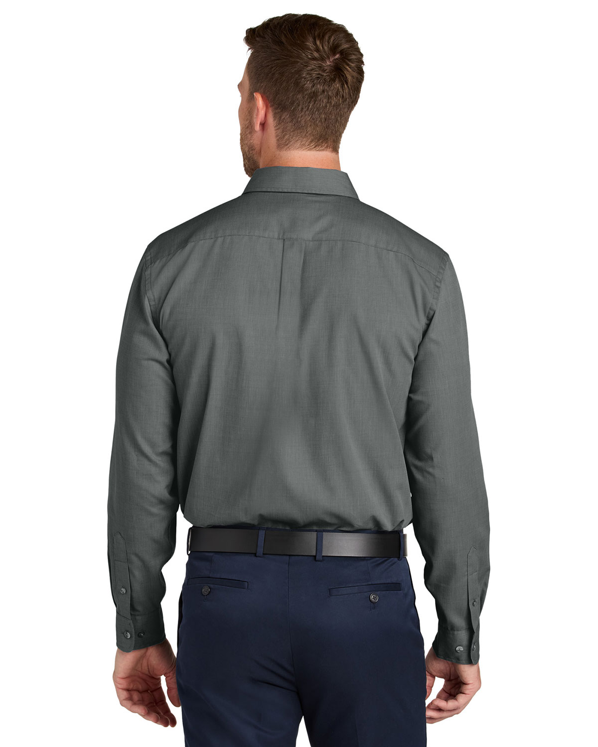 Port Authority W816 Long Sleeve Nailhead Easy Care Shirt view 2