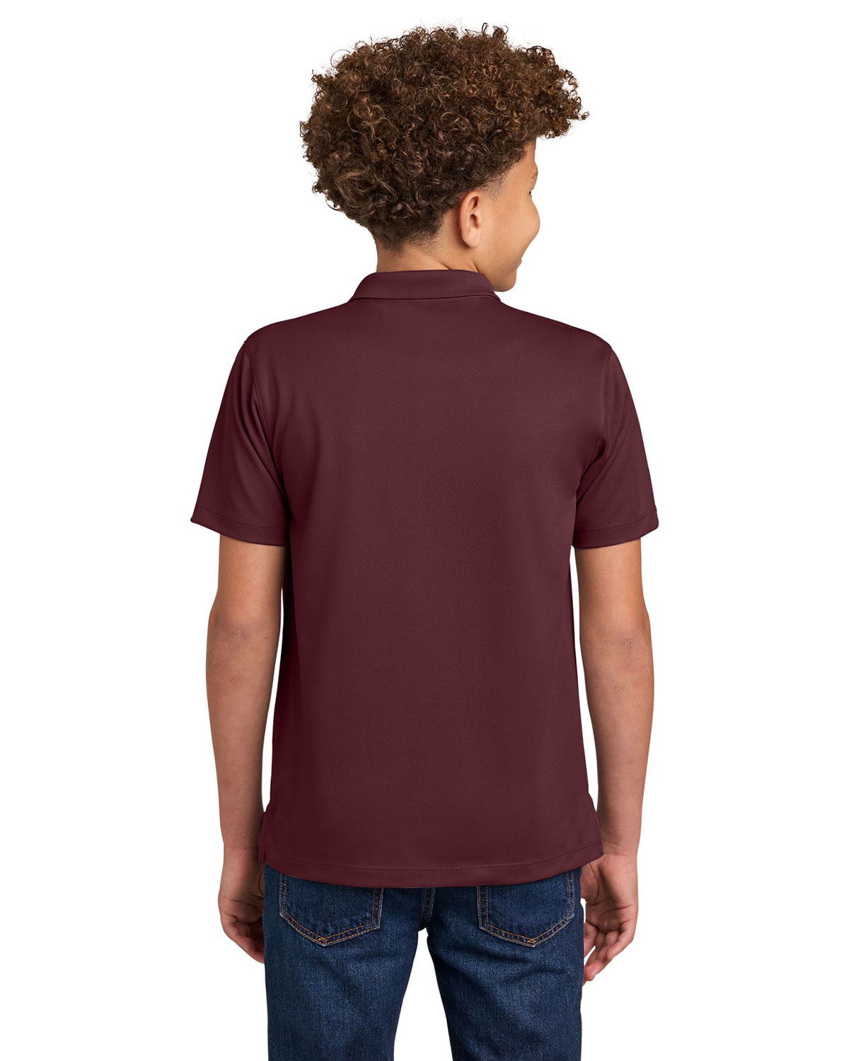 Port Authority Y240 Youth Wearever Performance Pique Polo view 2