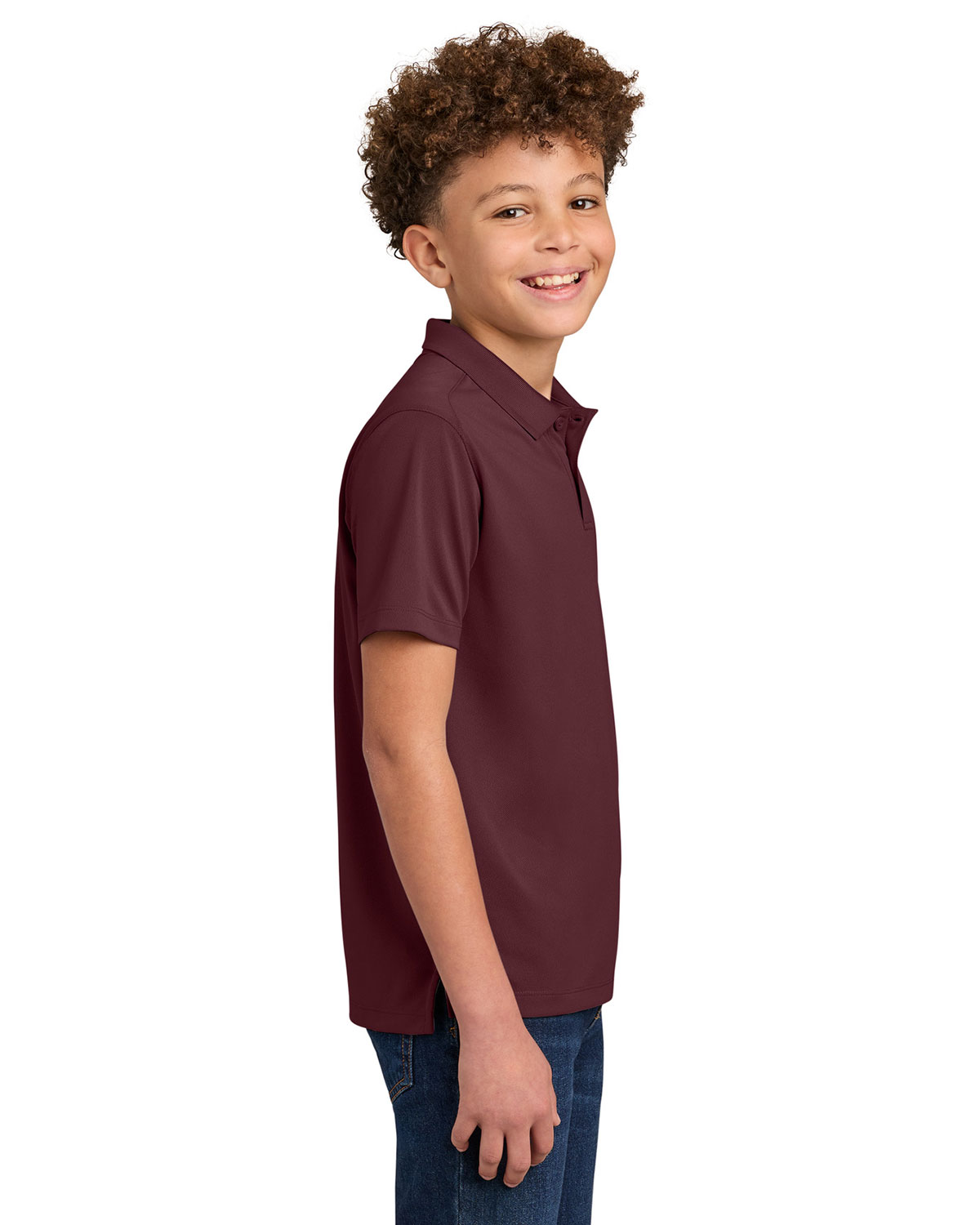 Port Authority Y240 Youth Wearever Performance Pique Polo view 3