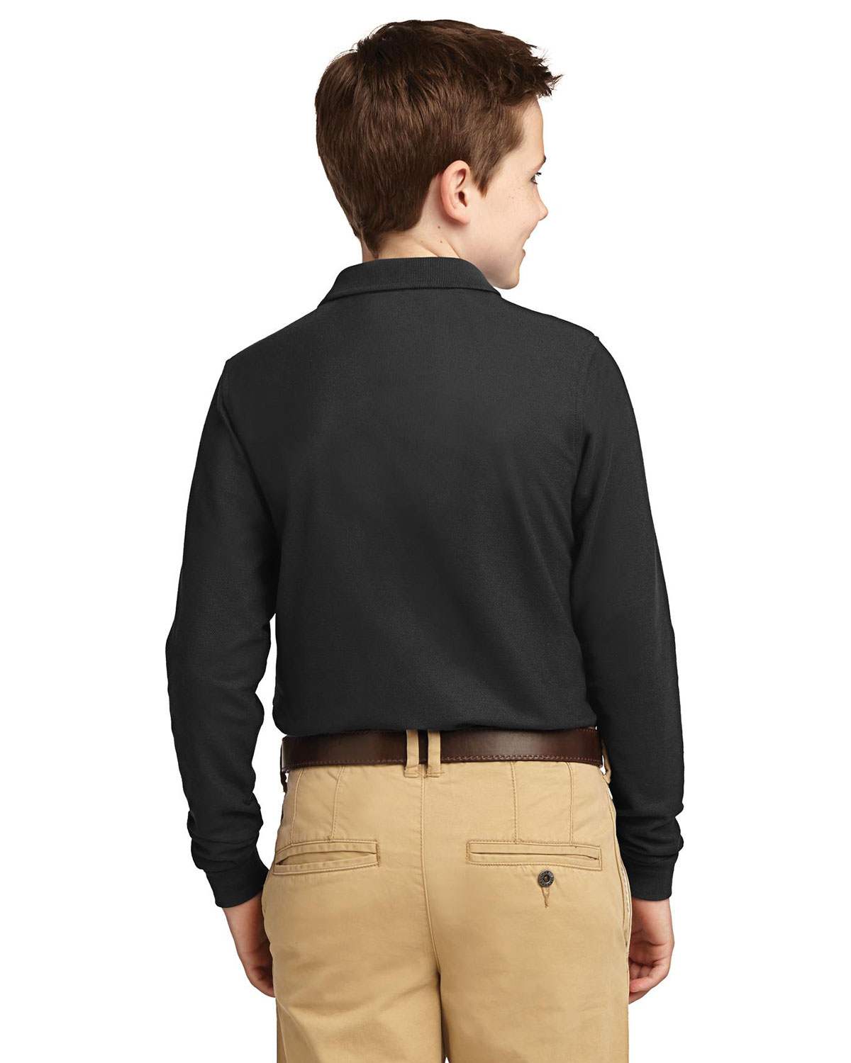 Port Authority Y500LS Youth Long Sleeve Silk Touch Polo view 2