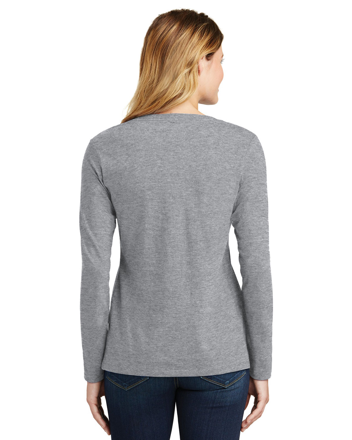 Port & Company LPC450VLS Women's Long Sleeve Fan Favorite V-Neck Tee view 2