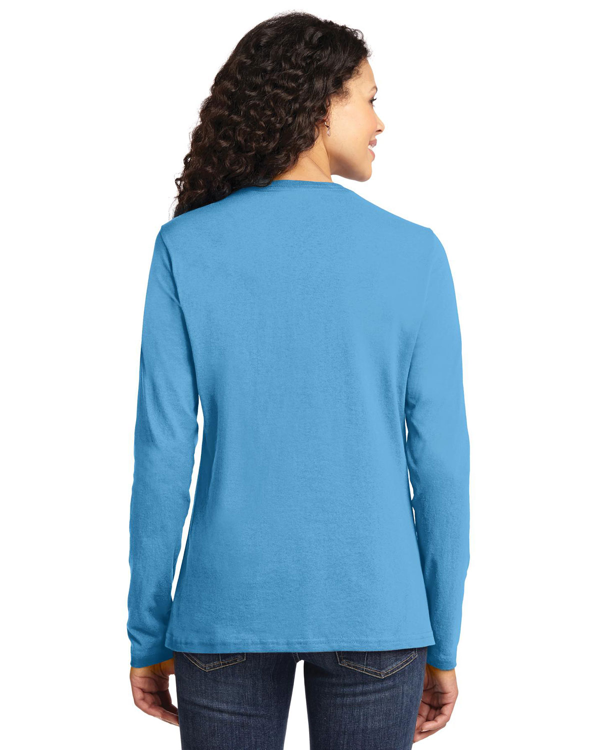 Port & Company LPC54LS Women's Long Sleeve Core Cotton Tee view 2