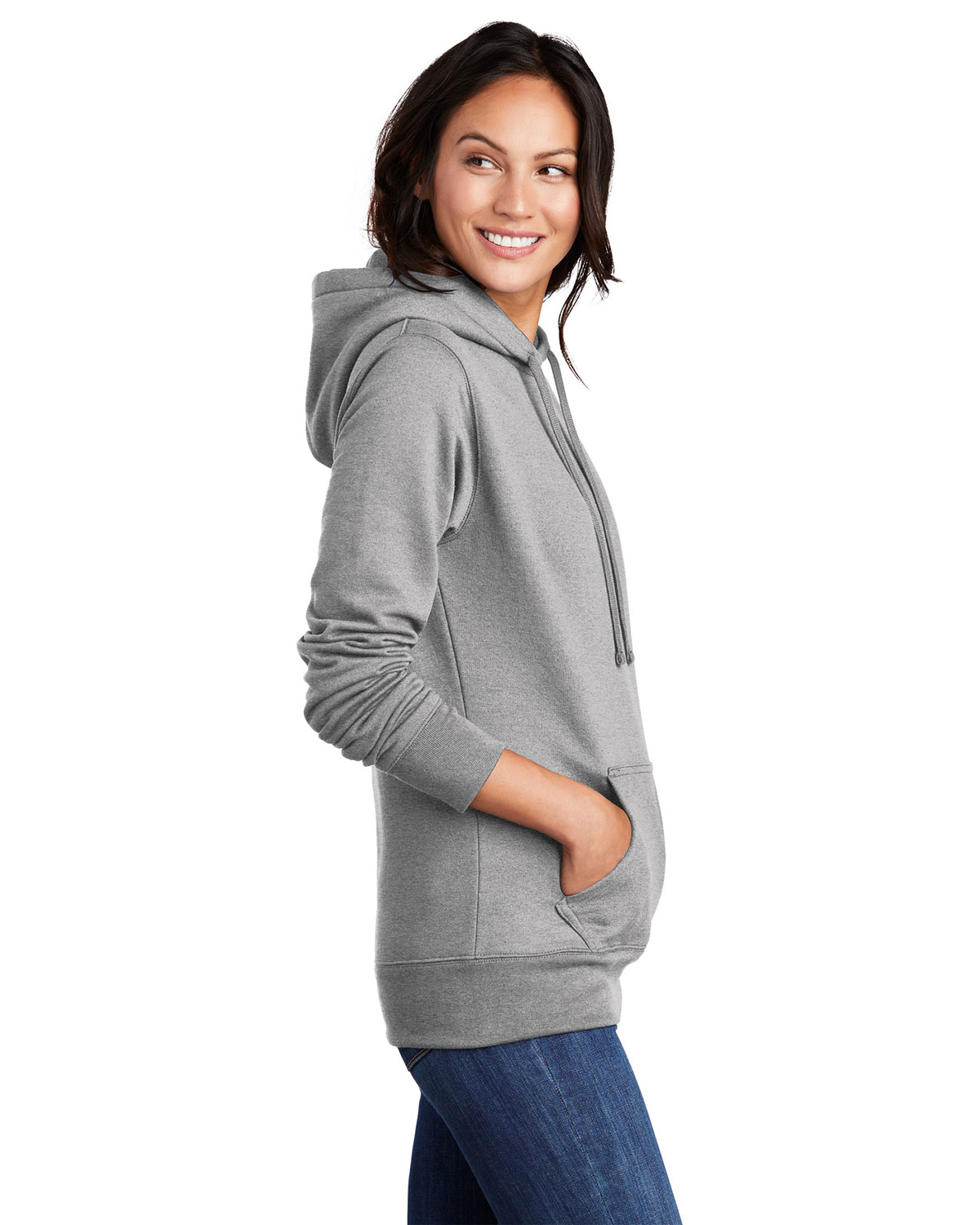 Port & Company LPC78H Women's Core Fleece Pullover Hooded Sweatshirt view 3