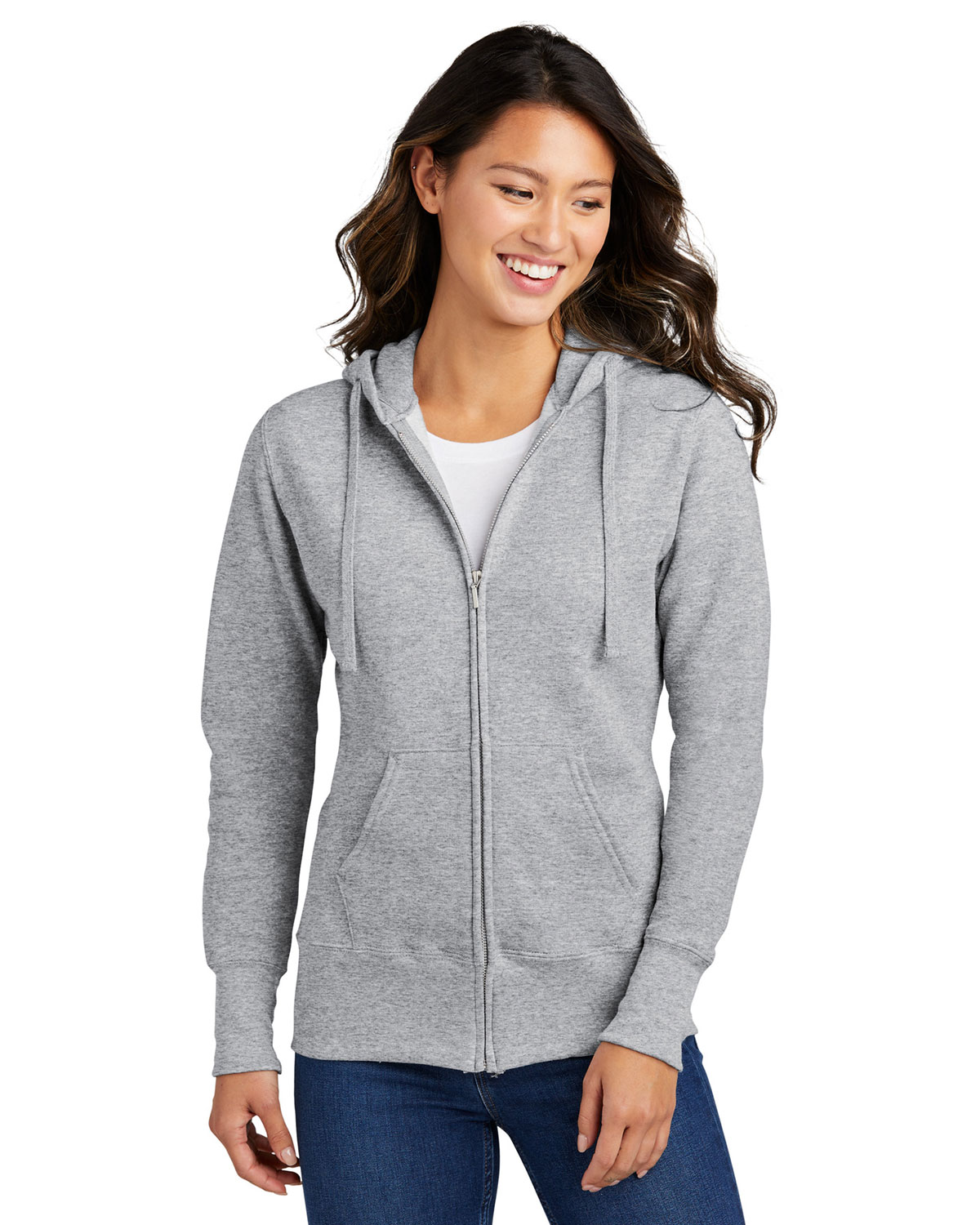 Port & Company LPC78ZH Women's Core Fleece Full-Zip Hooded Sweatshirt